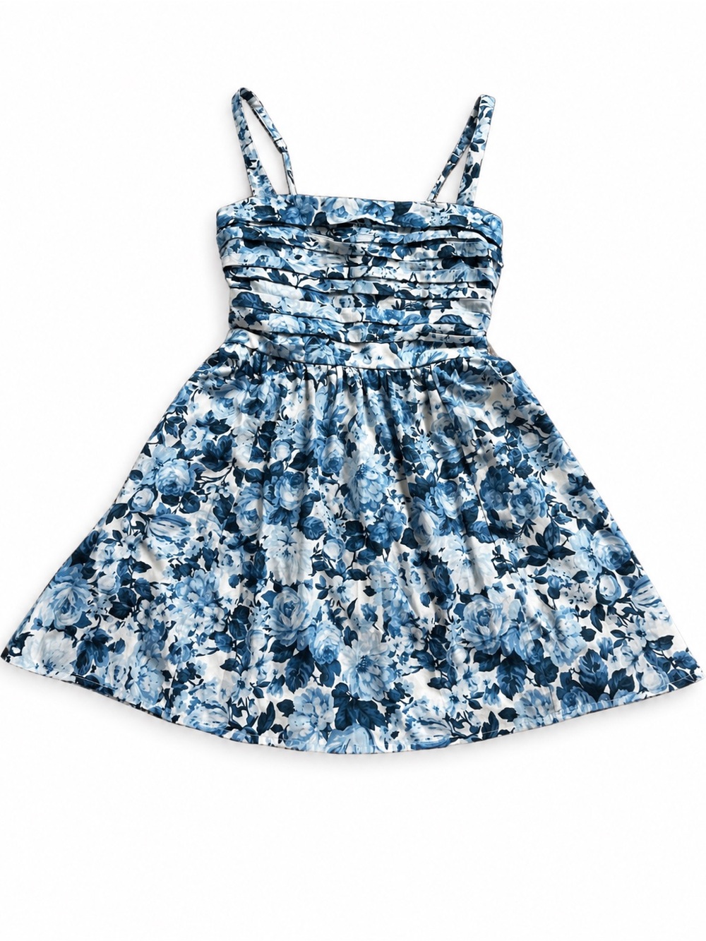 Abercrombie & Fitch blue floral mini dress Small Petite